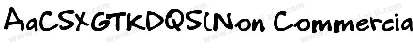 AaCSXGTKDQS(Non CommercialUse)字体转换